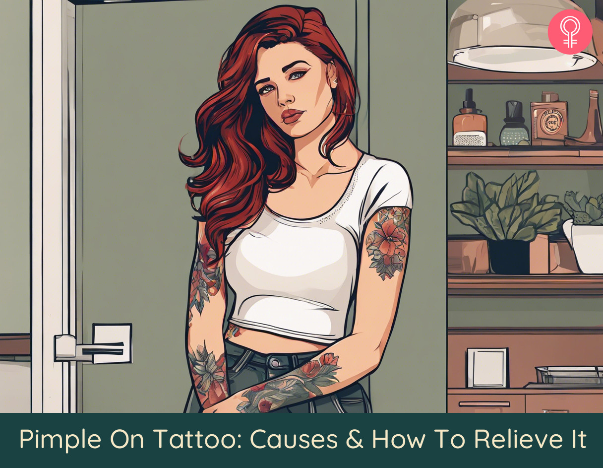 Pimple pop on tattoo unsatisfied - YouTube